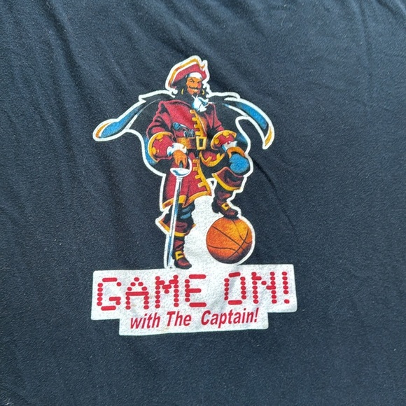 Captain Morgan Men’s Basketball Throwback Tee 2001 "Game On" Black XL - Picture 2 of 4
